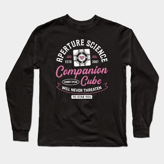 Companion Cube Crest Long Sleeve T-Shirt by Lagelantee